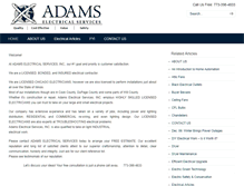 Tablet Screenshot of adamselectricians.com